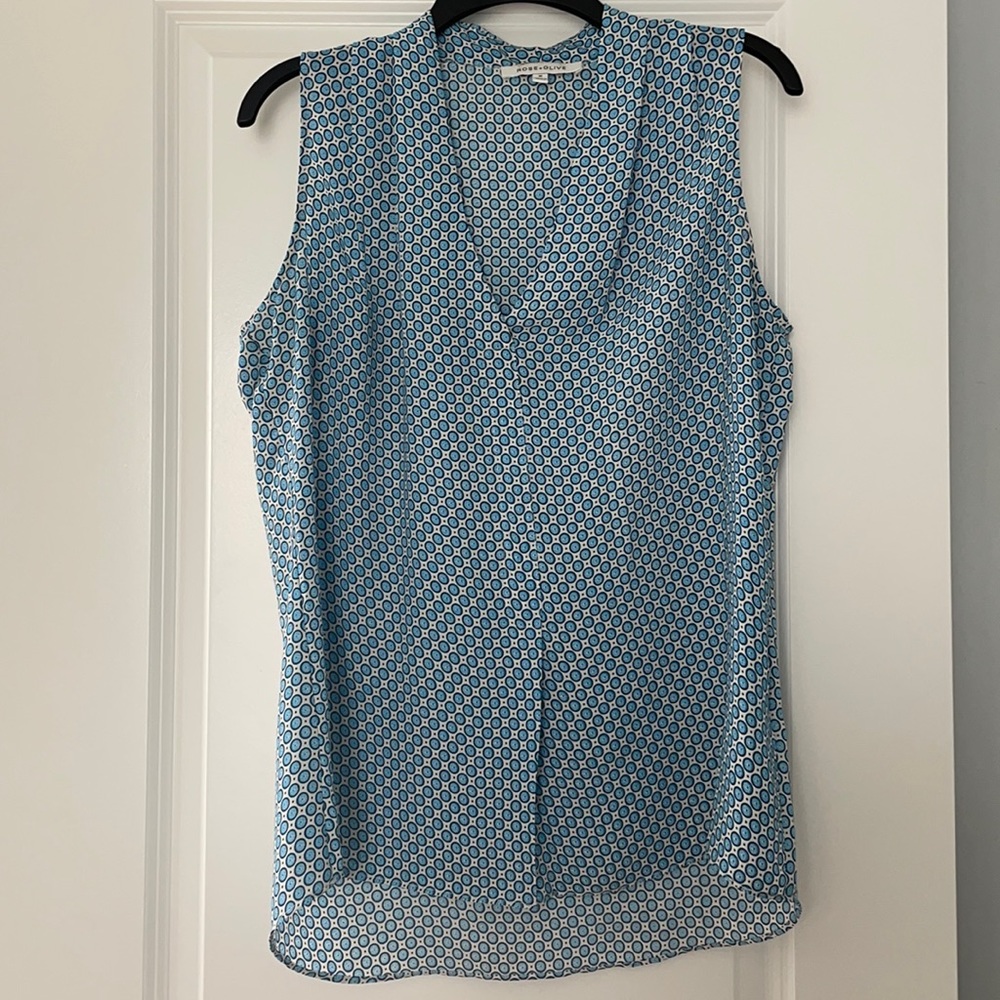 Rose + Olive Printed V-Neck Blouse